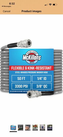 McKillans Steel-Braided Pressure Washer Hose