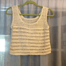 Macrame-style tank sweater