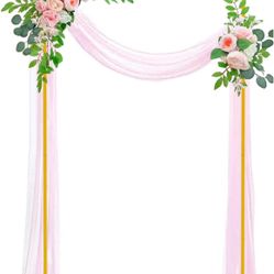 Wokceer Wedding Arch Backdrop Stand 6.6x4 FT Square Wedding Arches for Ceremony Gold Metal Balloon Arch Frame for Wedding Birthday Party Garden Arbor 