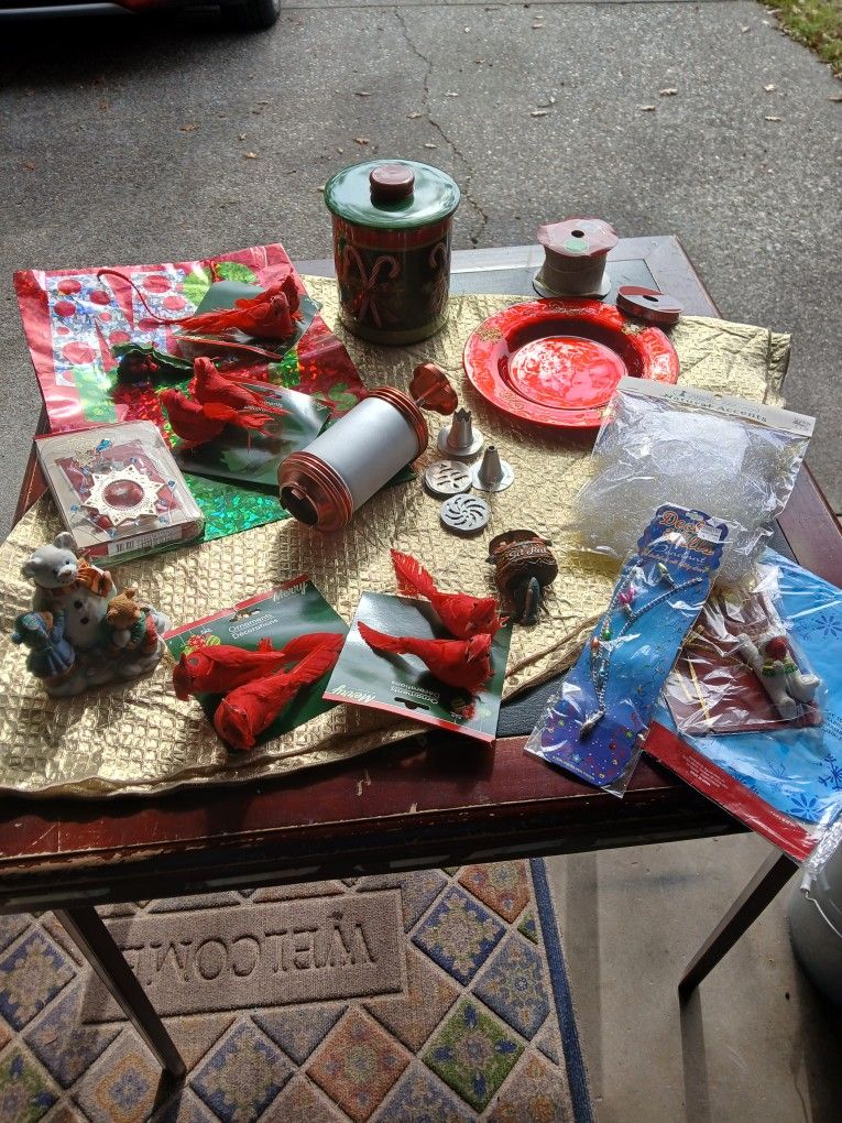 Christmas Cookie Press, Nice Tin Plate ,all In Pic.