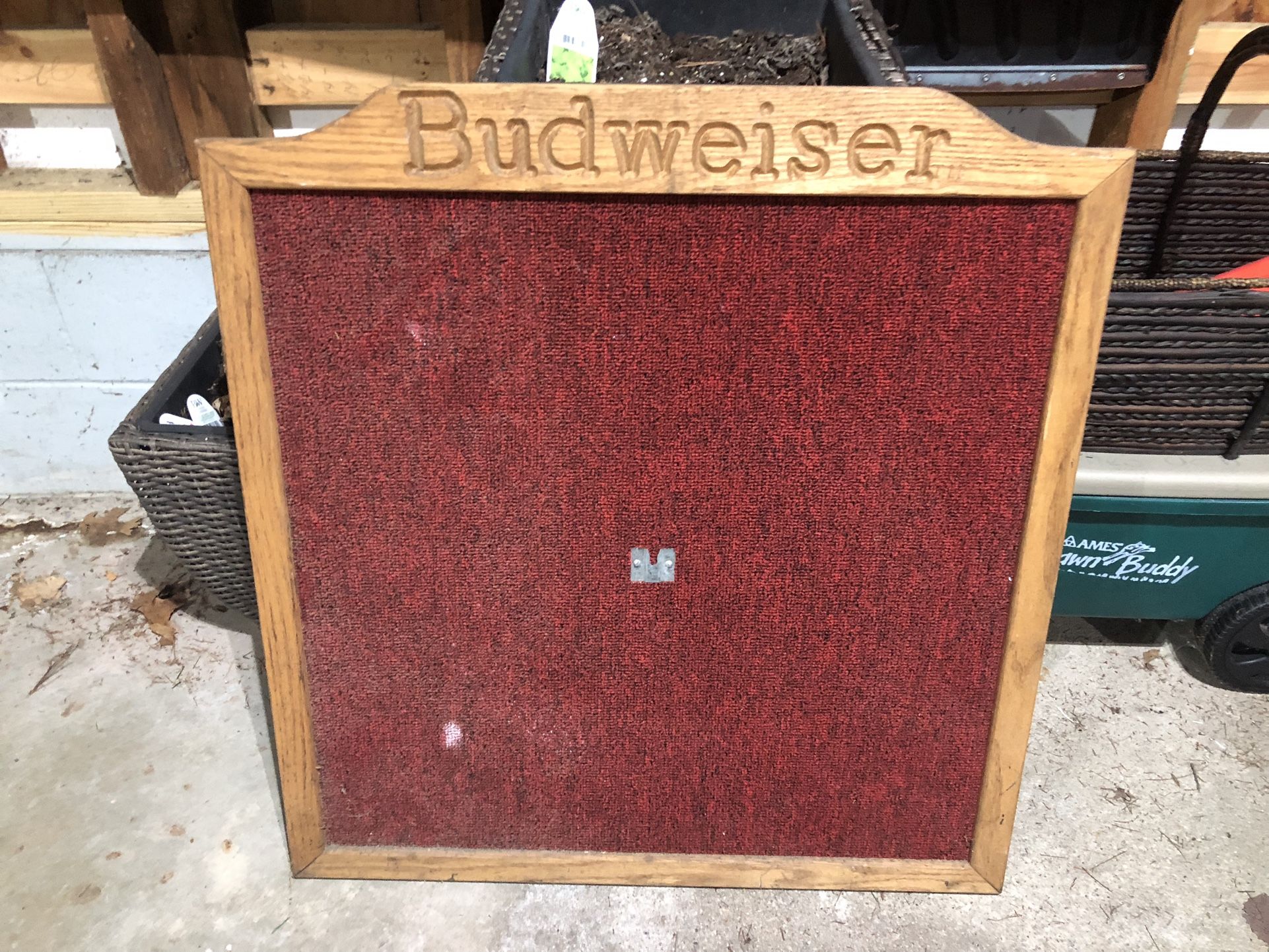Budweiser bar room style dartboard holder