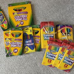 Basket of New Colored Pencils