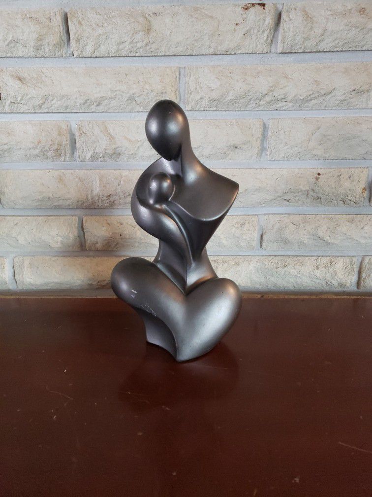 Abstract Mother and Child Sculpture Excellent 
