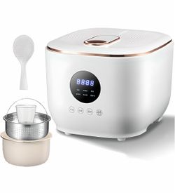 3-litre Low-sugar Rice Cooker With a Double-layered 304 Stainless Steel Inner Pot and Steamer Basket Stylish and Durable Design Featuring an Automatic