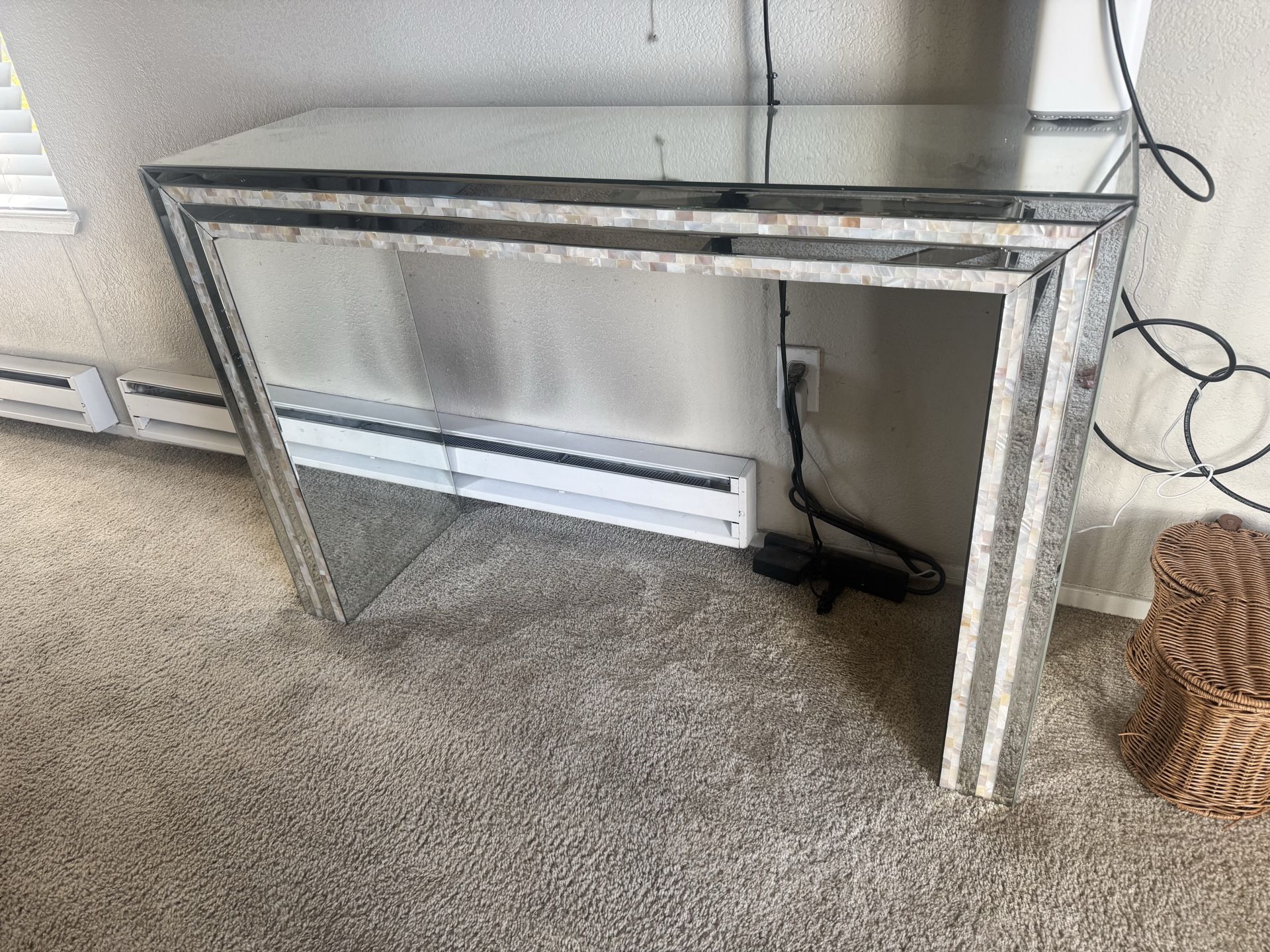 Mirrored TV Console
