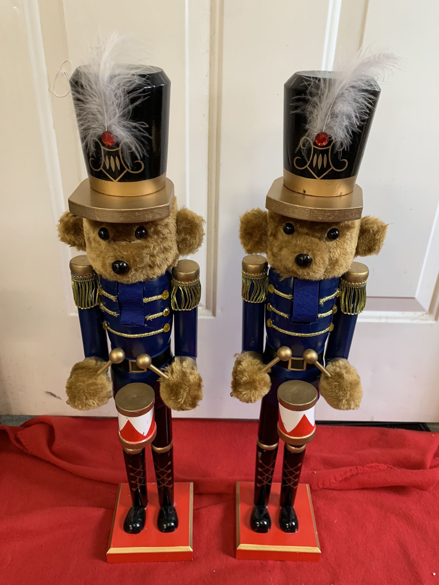 Two Teddy Bear Nutcrackers 24 Inch
