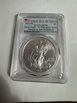 2021-S Silver Eagle T1 Emergency Issue PCGS MS70