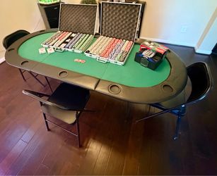 Poker Set + Folding Table Top