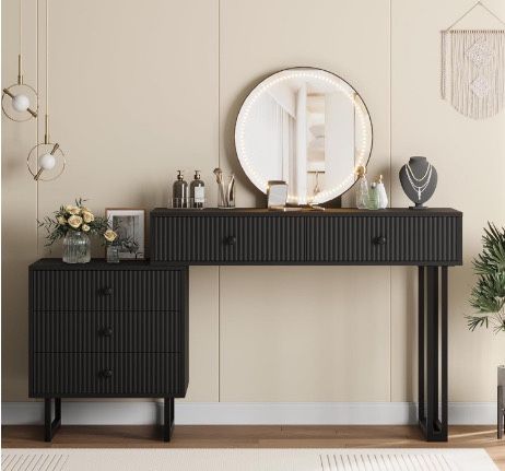 VANITY- LARGE Brand new , LED lights with 3 modes, black