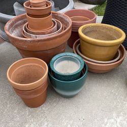Various Clay Plant Pots