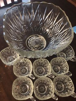 Crystal punch bowl
