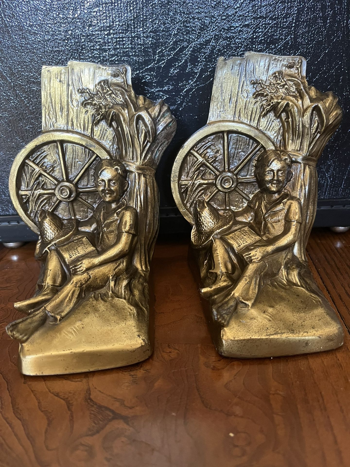A Pair Brass Bookends