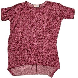 Lularoe Floral Print Tunic Top Pink Burgundy Size 6