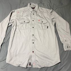 Ariat FR Shirt Mens Large Long Sleeve Button Up Workwear CAT 2