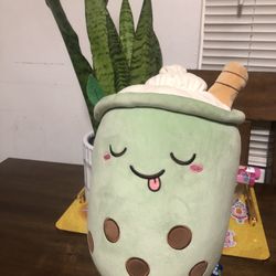  Jumbo Matcha Boba Tea with Ice Cream Plushy 