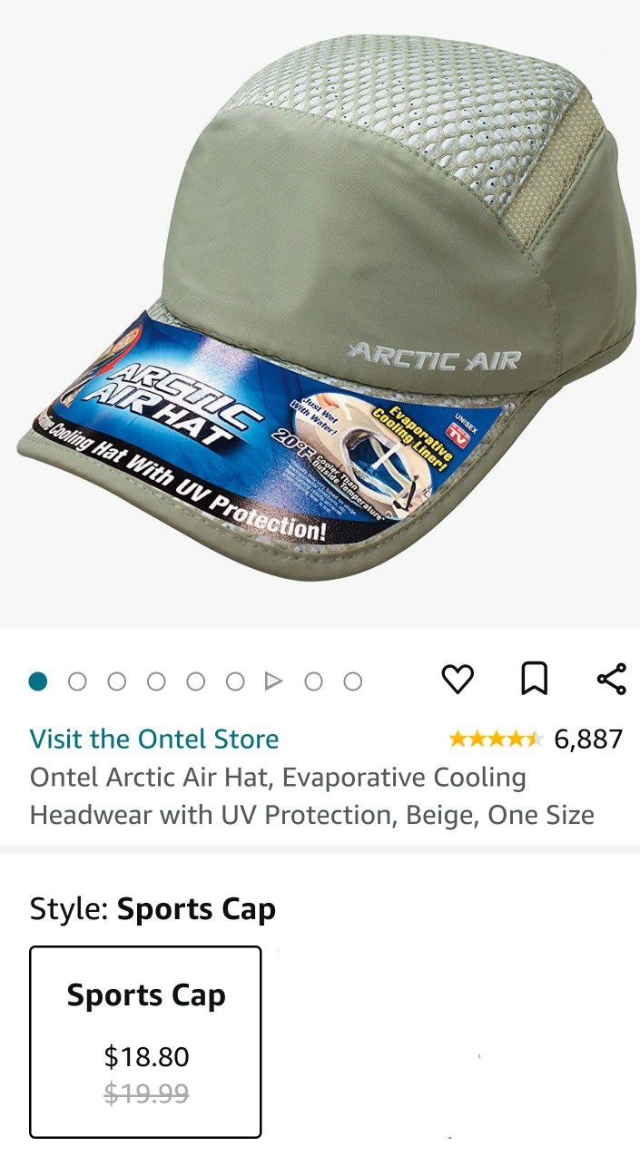 Ontel Arctic Air Hat, Evaporative Cooling Headwear with UV Protection,  Beige, One Size Fits All - 11 Pcs. Total for Sale in Hawthorne, CA - OfferUp
