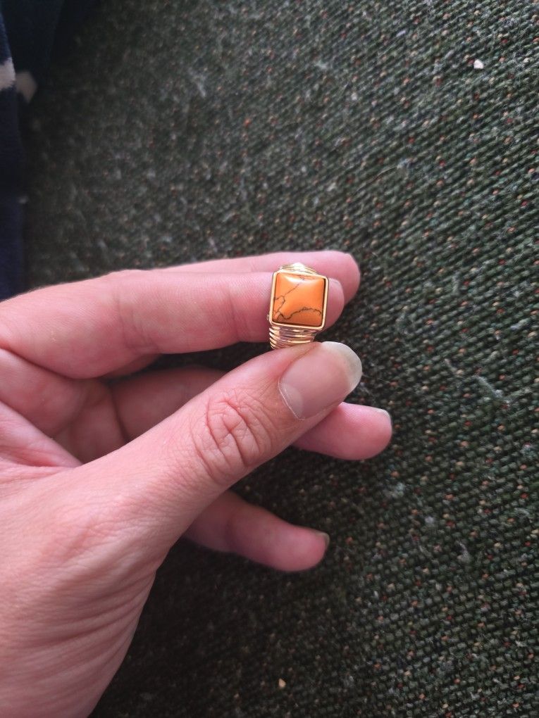 Jasper OR Garnet Ring