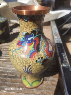 Vintage Chinese Hand Painted Vase