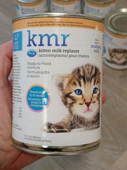 6 cans of kmr liquid kitten formula 11oz each expiration 12/2026 newborn to 6 weeks