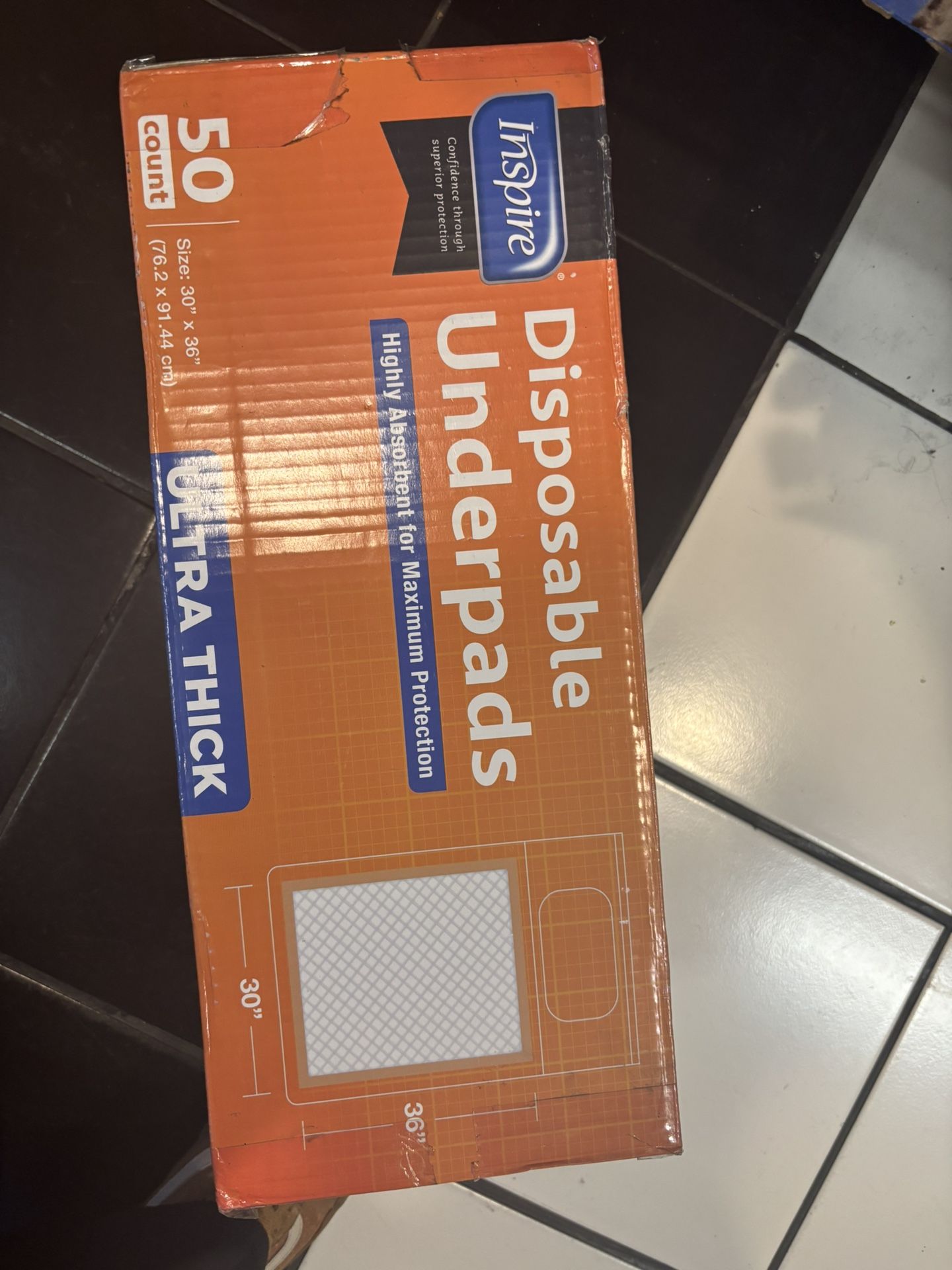 🧡 Inspire Disposable Underpads (50 Count) | Ultra Thick & Highly Absorbent