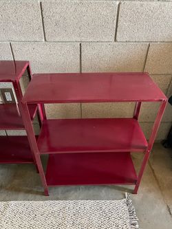 Metal shelves
