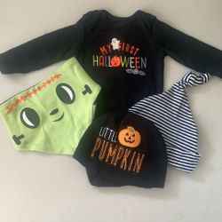Newborn Baby's First Halloween Set