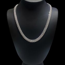 .925 Sterling Silver Cuban Link Chain 20” 8mm Wide 83.99 grams 