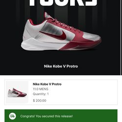 Kobe 5 Protro “Lower Merion Aces” (SIZE 11)