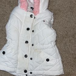 Baby Girl 12 Months Tommy Hilfiger Jacket White Pink 