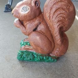 Very Heavy Vintage Cement Squirrel 