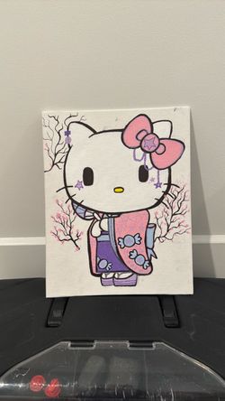 Hello Kitty Painting on Canvas