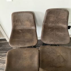 4 Barstools Brown And Black