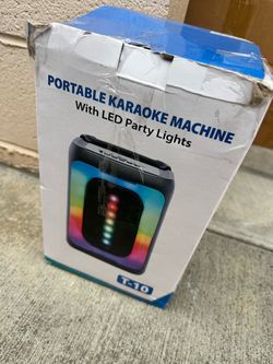 Portable Karaoke Machine with LED Party Lights