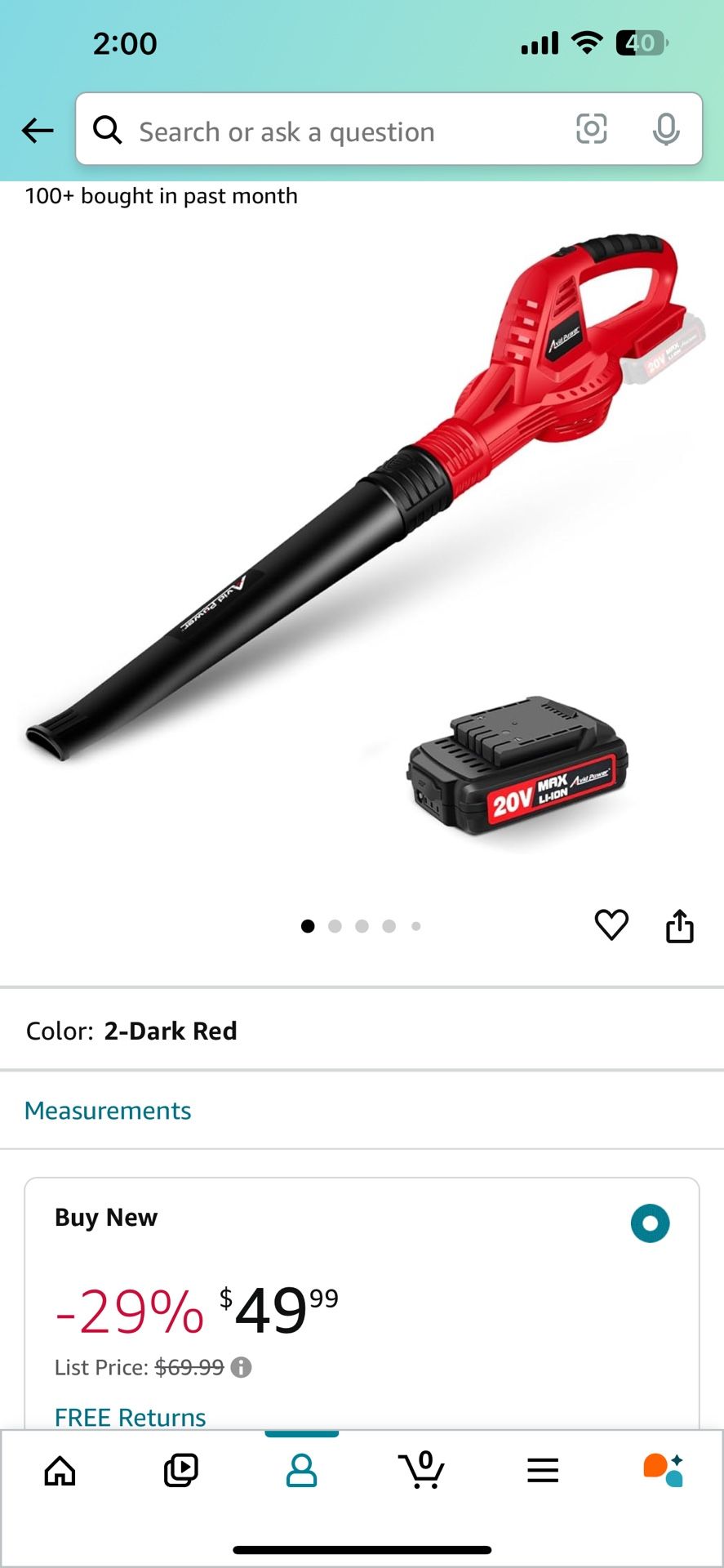 AVID POWER cordless Leaf Blower