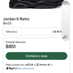 Jordan 6 Retro Bin 23 Size 10 Ready On Saturday 