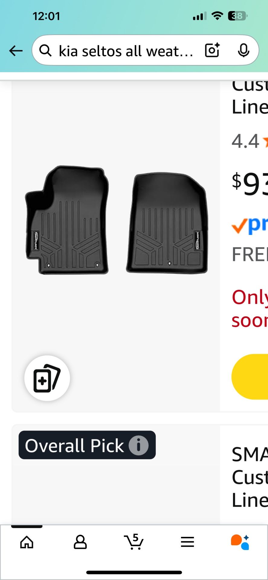 2024 Kia Seltos All Weather Mats