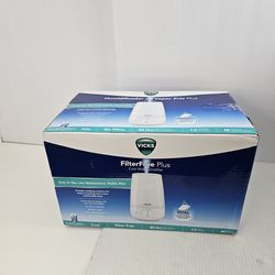 New Vicks Filter-Free Plus Cool Mist Ultrasonic Humidifier – Quiet Operation, Large Tank, Ideal for Bedroom & Nursery