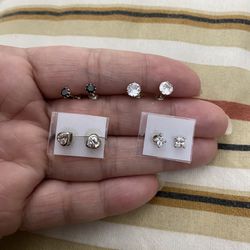 Real Silver Stud Small Earrings 