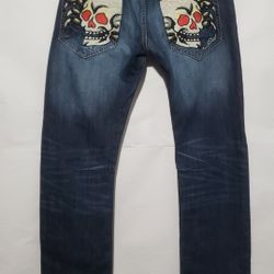 ED HARDY SPIDER SKULL  TAMMY STRAIGHT LEG MENS SIZE 32x34 