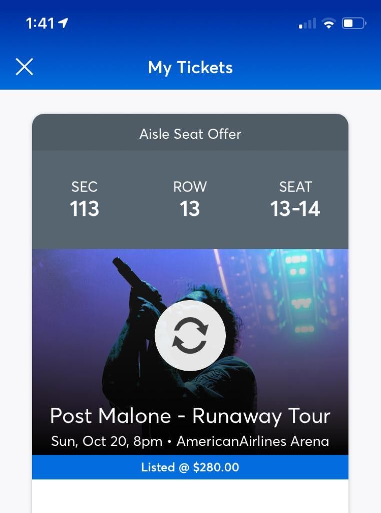Post Malone Concert MIA Tickets (2)