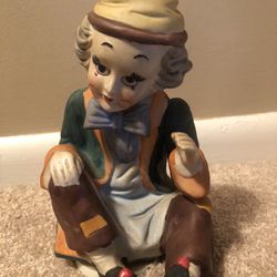 Vintage Clown Porcelain Music Box Plays “Send In The Clowns “