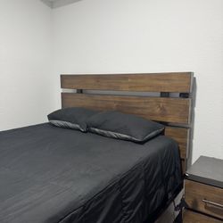 Queen Bed Frame + Mattress + Box Spring