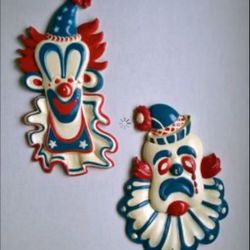 1970's Vintage Home Decor Clowns - Made in the USA! 🇺🇸