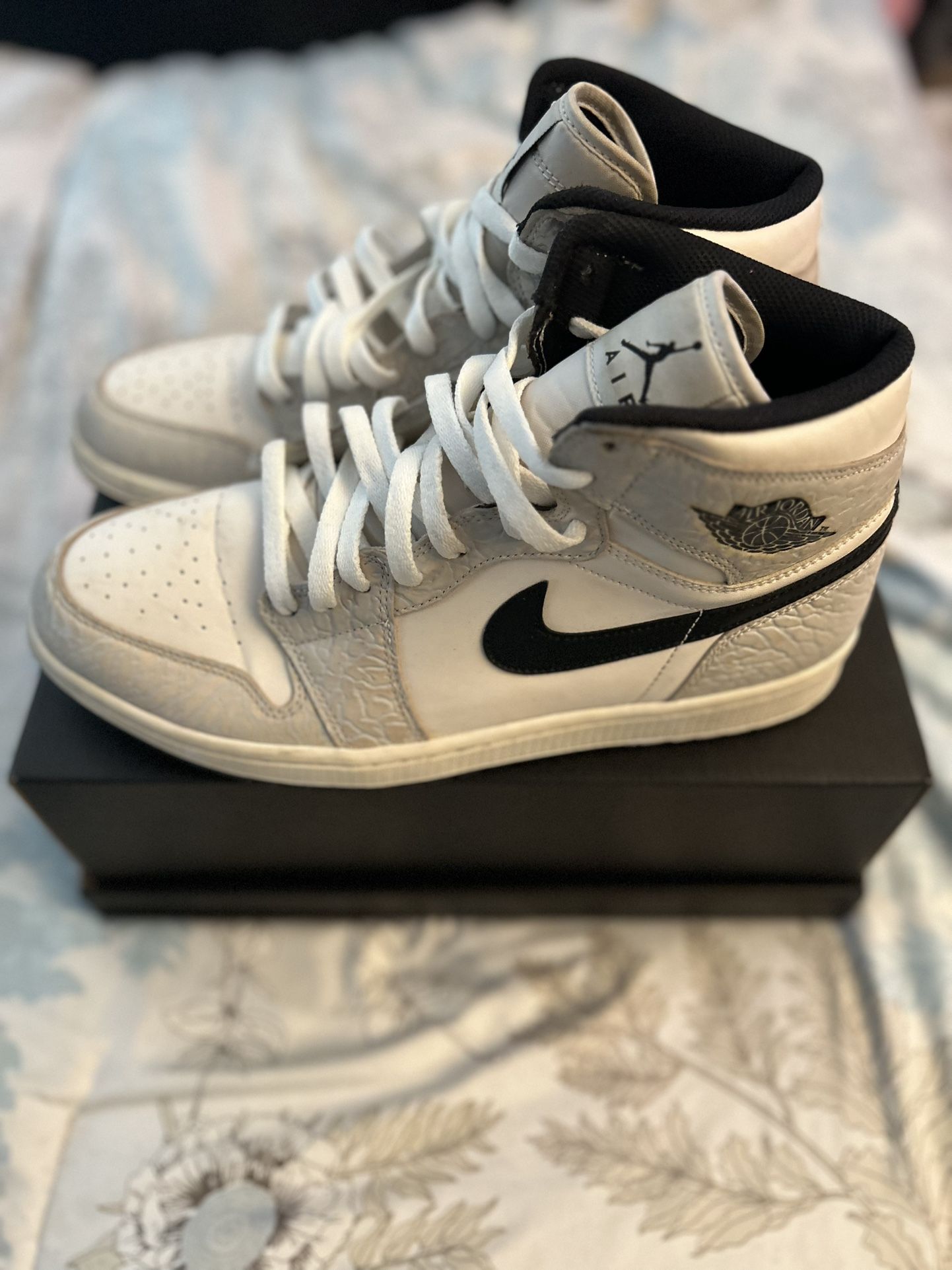 Size 10.5 - Air Jordan 1 Retro High White Elephant