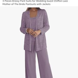 Grandmother Of The Bride/Groom Pantsuit.  Size 10.  Mauve.