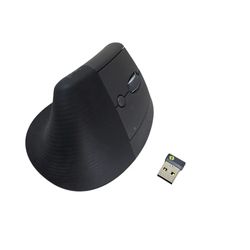 Logitech Lift Vertical Ergonomic Wireless Mouse MR0094 Black w/ Dongle