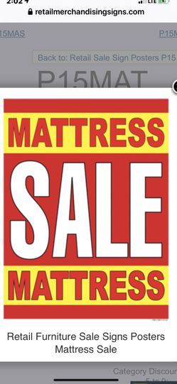 Name brand mattress for sale 1/2 off retail