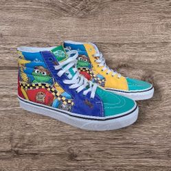 NEW VANS Sk8-Hi x Sesame Street High Oscar's Taxi Service M 6 W 7.5 Sneakers 