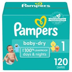 Pampers size 1 baby dry 120 count