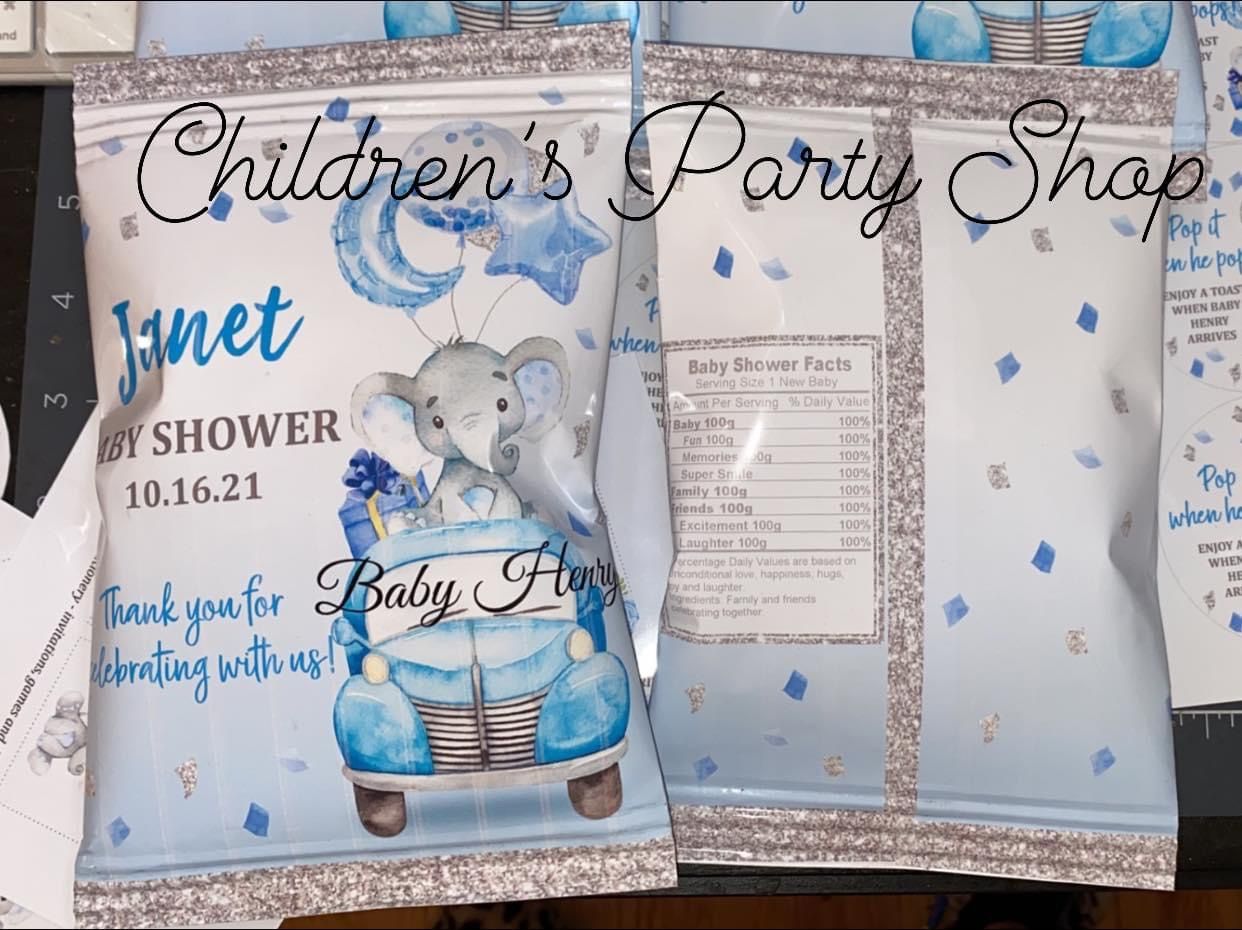Baby Shower Chip Bags 